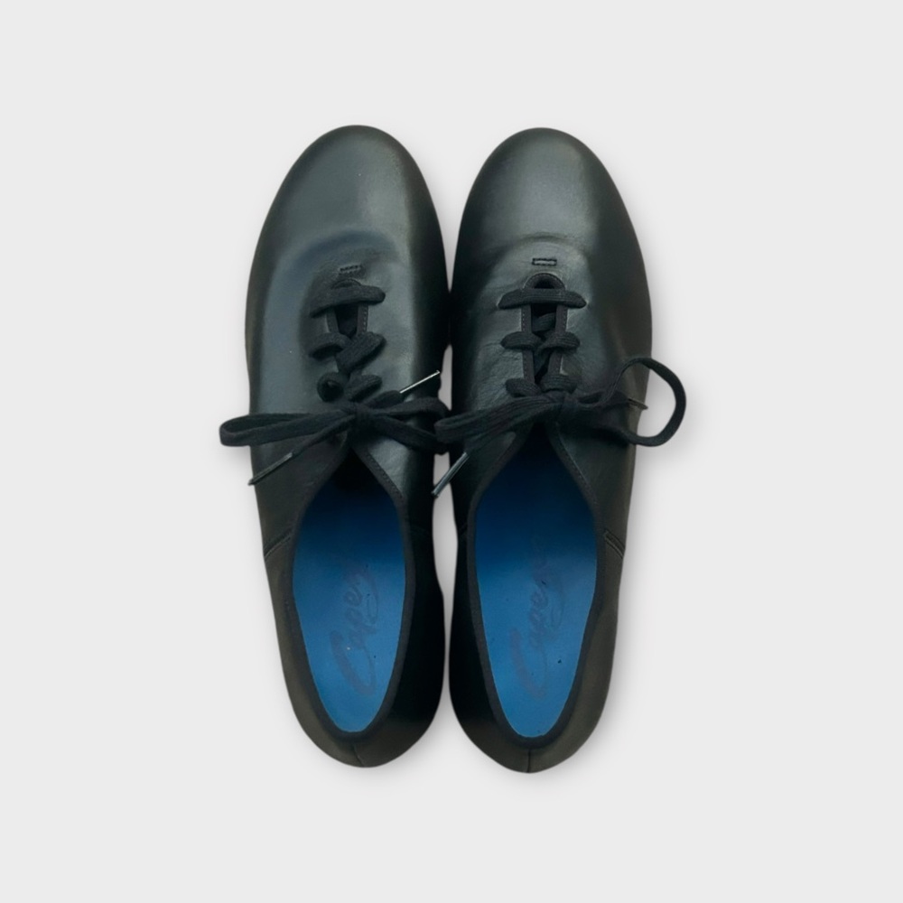Capezio Teletone Black Leather tie Women’s Tap Dance Shoes Size 8.5 M